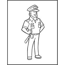Página para colorir: Policial (Ofícios e Profissões) #105362 - Páginas para Colorir Imprimíveis Gratuitamente