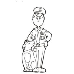 Página para colorir: Policial (Ofícios e Profissões) #105371 - Páginas para Colorir Imprimíveis Gratuitamente