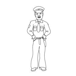 Página para colorir: Policial (Ofícios e Profissões) #105383 - Páginas para Colorir Imprimíveis Gratuitamente