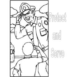 Página para colorir: Policial (Ofícios e Profissões) #105428 - Páginas para Colorir Imprimíveis Gratuitamente