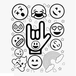 Desenho Emoji (Outros) #190372 para imprimir e colorir
