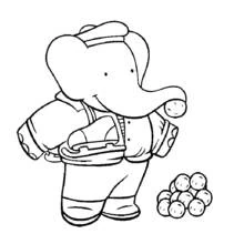 Página para colorir: Babar (Personagens de Desenhos Animados) #27887 - Páginas para Colorir Imprimíveis Gratuitamente