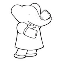 Página para colorir: Babar (Personagens de Desenhos Animados) #27935 - Páginas para Colorir Imprimíveis Gratuitamente