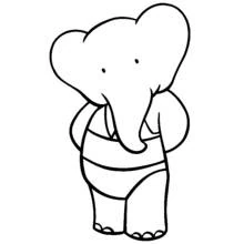 Página para colorir: Babar (Personagens de Desenhos Animados) #27940 - Páginas para Colorir Imprimíveis Gratuitamente