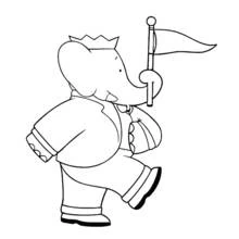 Página para colorir: Babar (Personagens de Desenhos Animados) #27949 - Páginas para Colorir Imprimíveis Gratuitamente