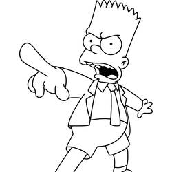 Desenhos para colorir: Bart Simpson - Páginas para Colorir Imprimíveis Gratuitamente