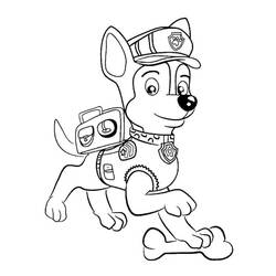 Desenhos para colorir: Chase PAW Patrol - Páginas para Colorir Imprimíveis Gratuitamente
