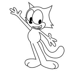 Desenho Félix, o Gato (Personagens de Desenhos Animados) #207014 para imprimir e colorir