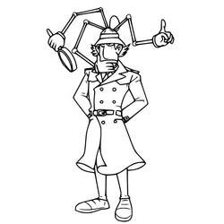 Desenho Gadget Inspector (Personagens de Desenhos Animados) #203229 para imprimir e colorir