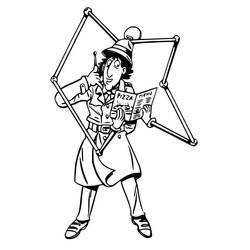 Desenho Gadget Inspector (Personagens de Desenhos Animados) #203245 para imprimir e colorir