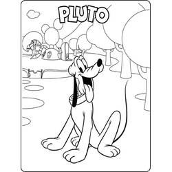 Página para colorir: Pluto (Personagens de Desenhos Animados) #197093 - Páginas para Colorir Imprimíveis Gratuitamente