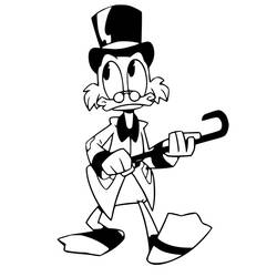 Página para colorir: Scrooge McDuck (Personagens de Desenhos Animados) #199820 - Páginas para Colorir Imprimíveis Gratuitamente