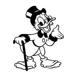 Página para colorir: Scrooge McDuck (Personagens de Desenhos Animados) #199832 - Páginas para Colorir Imprimíveis Gratuitamente