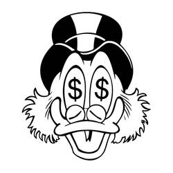 Página para colorir: Scrooge McDuck (Personagens de Desenhos Animados) #199837 - Páginas para Colorir Imprimíveis Gratuitamente