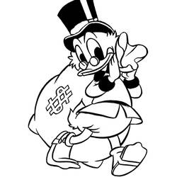 Página para colorir: Scrooge McDuck (Personagens de Desenhos Animados) #199842 - Páginas para Colorir Imprimíveis Gratuitamente