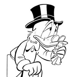 Página para colorir: Scrooge McDuck (Personagens de Desenhos Animados) #199853 - Páginas para Colorir Imprimíveis Gratuitamente
