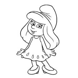 Desenhos para colorir: Smurfette - Páginas para Colorir Imprimíveis Gratuitamente
