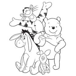 Desenho Ursinho Pooh (Personagens de Desenhos Animados) #185884 para imprimir e colorir