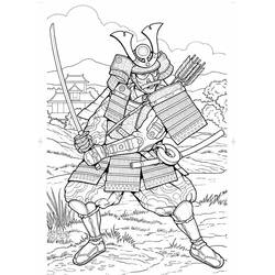 Página para colorir: Samurai (Personagens de Fantasia e Aventura) #107263 - Páginas para Colorir Imprimíveis Gratuitamente