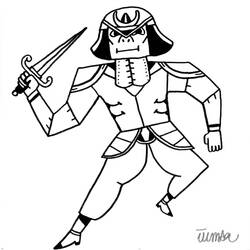 Página para colorir: Samurai (Personagens de Fantasia e Aventura) #107300 - Páginas para Colorir Imprimíveis Gratuitamente