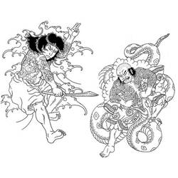 Página para colorir: Samurai (Personagens de Fantasia e Aventura) #107342 - Páginas para Colorir Imprimíveis Gratuitamente
