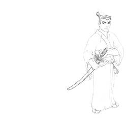 Página para colorir: Samurai (Personagens de Fantasia e Aventura) #107383 - Páginas para Colorir Imprimíveis Gratuitamente