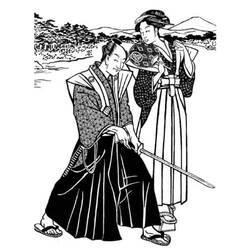 Página para colorir: Samurai (Personagens de Fantasia e Aventura) #107387 - Páginas para Colorir Imprimíveis Gratuitamente