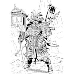 Página para colorir: Samurai (Personagens de Fantasia e Aventura) #186148 - Páginas para Colorir Imprimíveis Gratuitamente