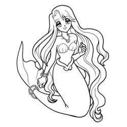 Página para colorir: Sereia (Personagens de Fantasia e Aventura) #147161 - Páginas para Colorir Imprimíveis Gratuitamente