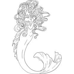 Página para colorir: Sereia (Personagens de Fantasia e Aventura) #147193 - Páginas para Colorir Imprimíveis Gratuitamente
