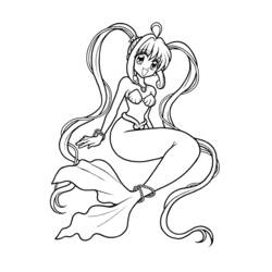 Página para colorir: Sereia (Personagens de Fantasia e Aventura) #147205 - Páginas para Colorir Imprimíveis Gratuitamente