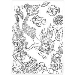 Página para colorir: Sereia (Personagens de Fantasia e Aventura) #147215 - Páginas para Colorir Imprimíveis Gratuitamente