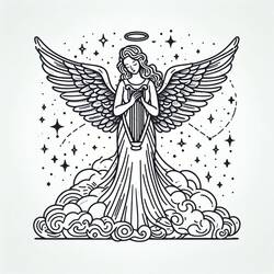 Desenho Anjo (Personagens) #203795 para imprimir e colorir