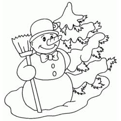 Página para colorir: Boneco de neve (Personagens) #89192 - Páginas para Colorir Imprimíveis Gratuitamente