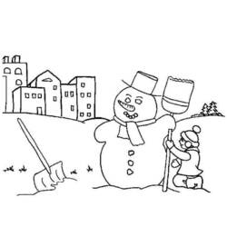 Página para colorir: Boneco de neve (Personagens) #89193 - Páginas para Colorir Imprimíveis Gratuitamente