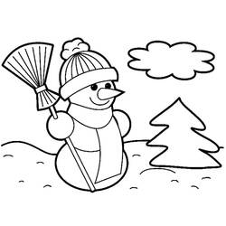 Página para colorir: Boneco de neve (Personagens) #89204 - Páginas para Colorir Imprimíveis Gratuitamente