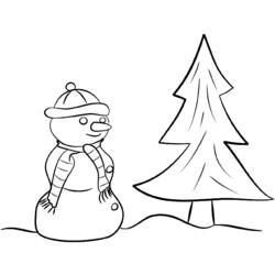 Página para colorir: Boneco de neve (Personagens) #89315 - Páginas para Colorir Imprimíveis Gratuitamente