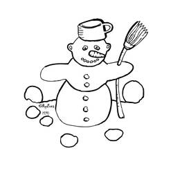 Página para colorir: Boneco de neve (Personagens) #89366 - Páginas para Colorir Imprimíveis Gratuitamente
