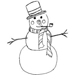 Página para colorir: Boneco de neve (Personagens) #89388 - Páginas para Colorir Imprimíveis Gratuitamente