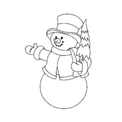 Página para colorir: Boneco de neve (Personagens) #89472 - Páginas para Colorir Imprimíveis Gratuitamente