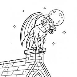 Desenho gárgula (Personagens) #221800 para imprimir e colorir