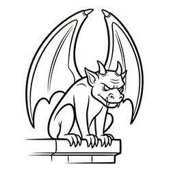 Desenho gárgula (Personagens) #221802 para imprimir e colorir