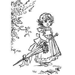 Página para colorir: garotinha (Personagens) #96500 - Páginas para Colorir Imprimíveis Gratuitamente