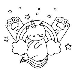 Desenho Gato Unicórnio (Personagens) #199281 para imprimir e colorir