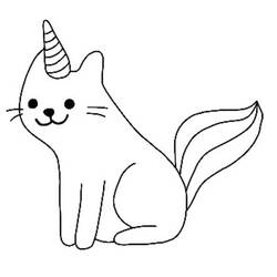 Desenho Gato Unicórnio (Personagens) #199315 para imprimir e colorir