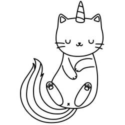 Desenho Gato Unicórnio (Personagens) #199337 para imprimir e colorir