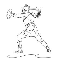 Desenho Gladiador (Personagens) #189832 para imprimir e colorir