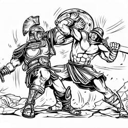 Desenho Gladiador (Personagens) #189839 para imprimir e colorir