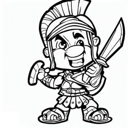 Desenho Gladiador (Personagens) #189844 para imprimir e colorir
