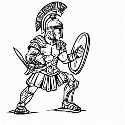 Desenho Gladiador (Personagens) #189847 para imprimir e colorir